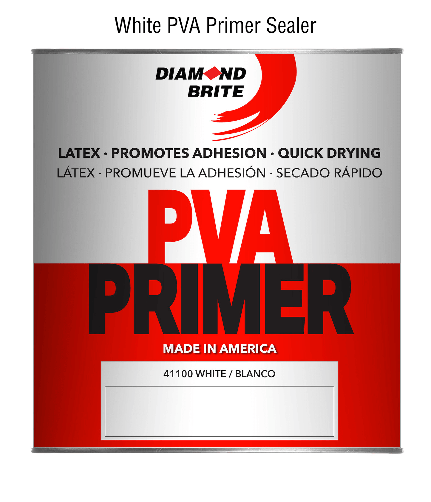 Diamond Brite White PVA Primer Sealer can on a white background